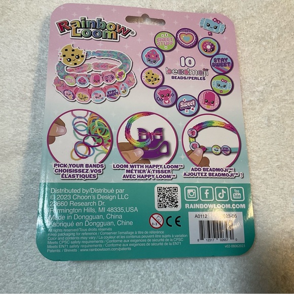 Rainbow Loom Beadmoji bead bracelet kit 10 beads sweets desserts cute craft - Picture 2 of 3